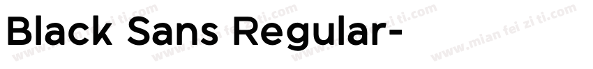 Black Sans Regular字体转换